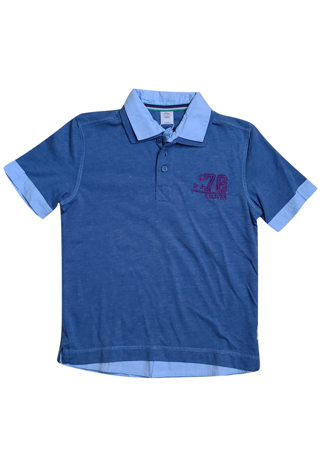 Polo Dubbele Kraag S-Oliver Blauw