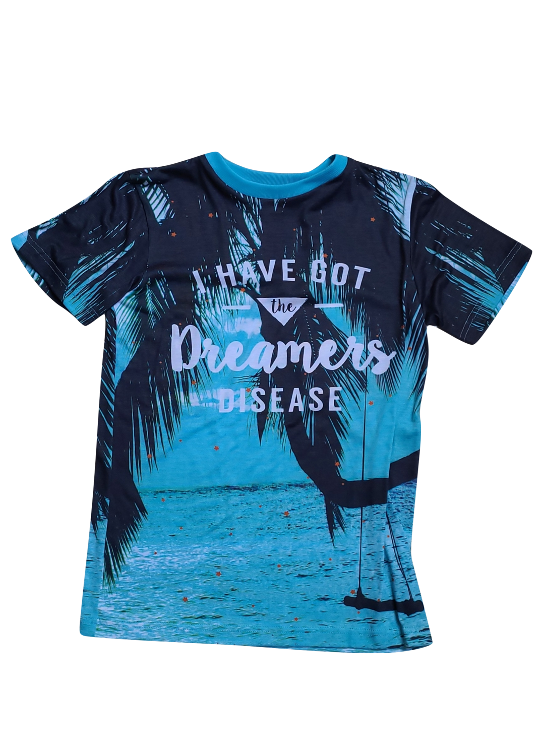 T-shirt &quot;Dreamer&quot; Rumbl Blauw Bedrukt