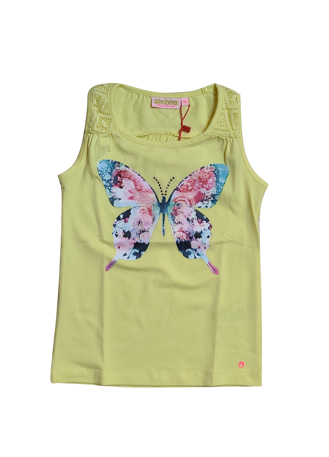Topje &quot;Vlinder&quot; Someone Geel