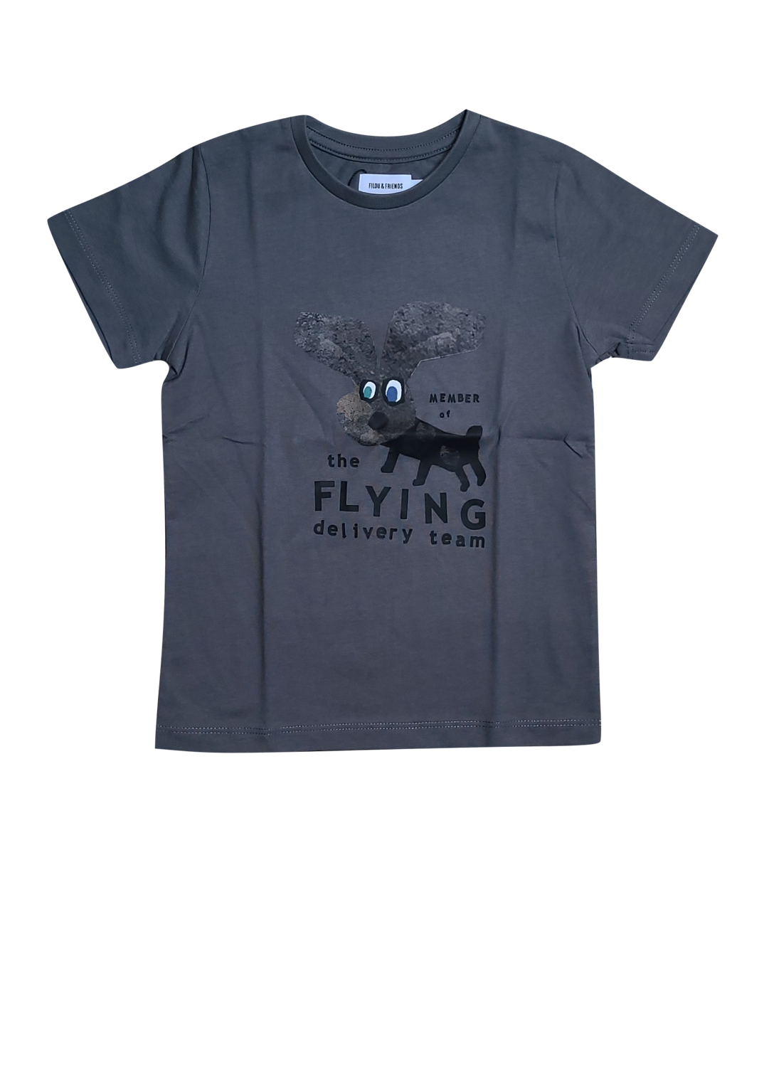 T-shirt &quot;Flying Member&quot; Filou &amp; Friends Antraciet