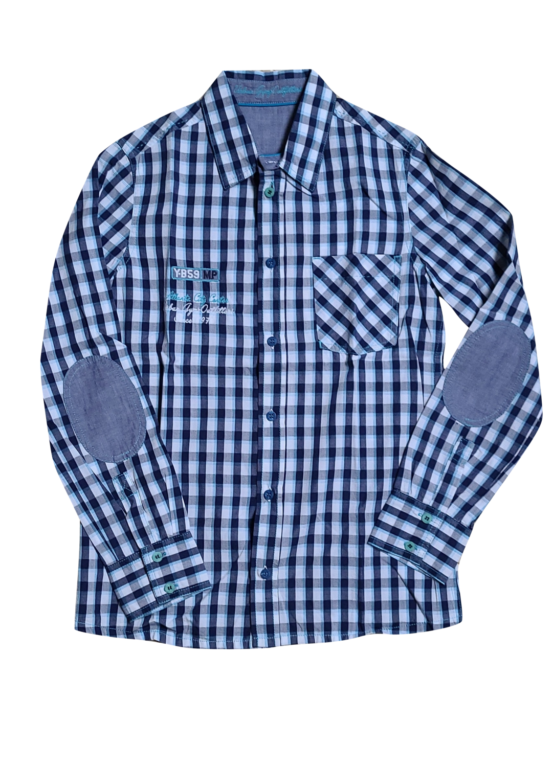 Hemd &quot;08&quot; L/M Gymp Blauw Geruit
