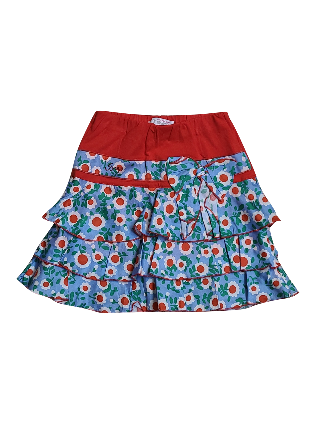 Rok Stroken Gymp Rood/Blauw Bedrukt