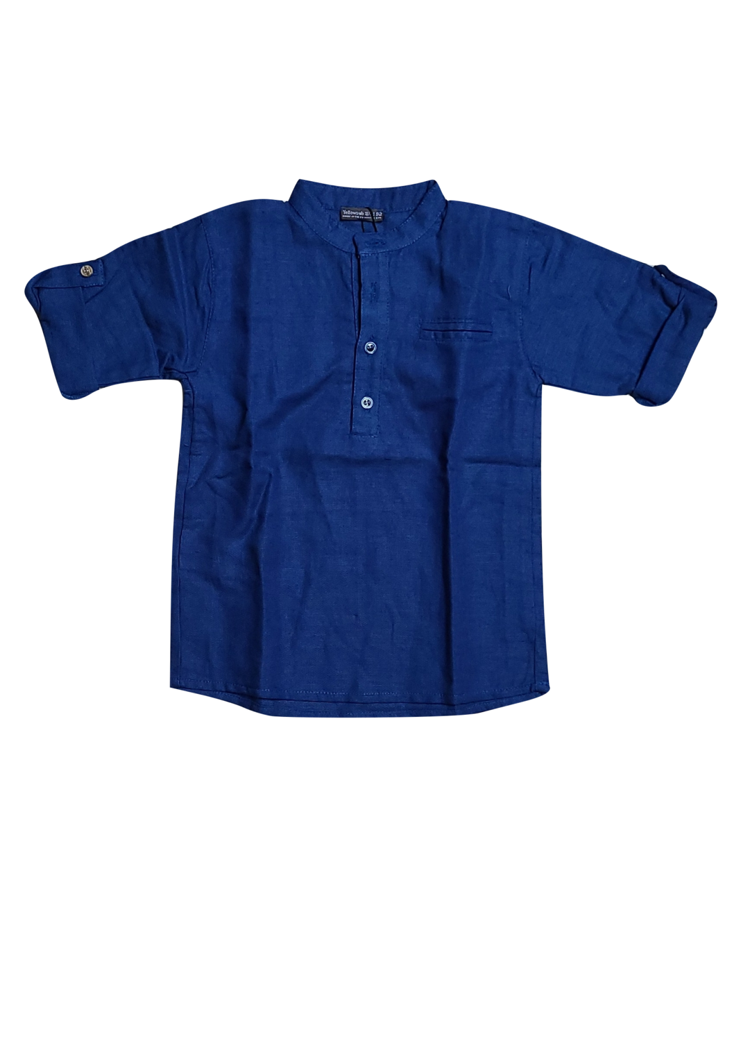 Hemd K/M Linnen Yellowsub Blauw