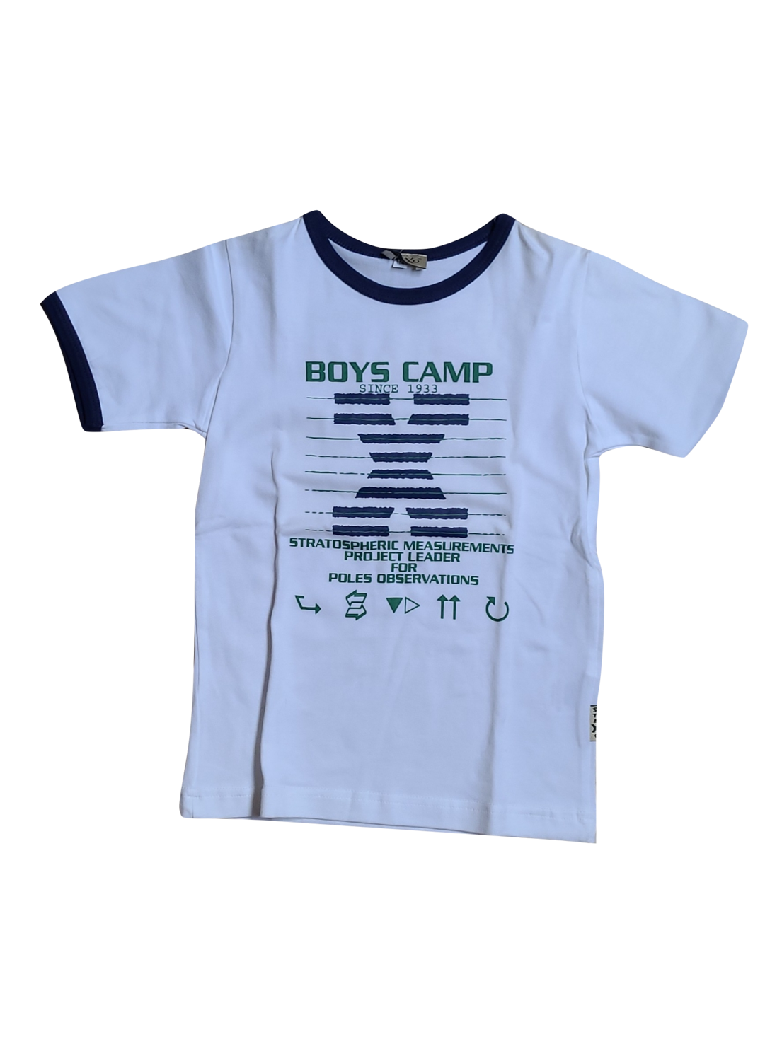 T-shirt &quot;Boys Camp&quot; Staxo Wit