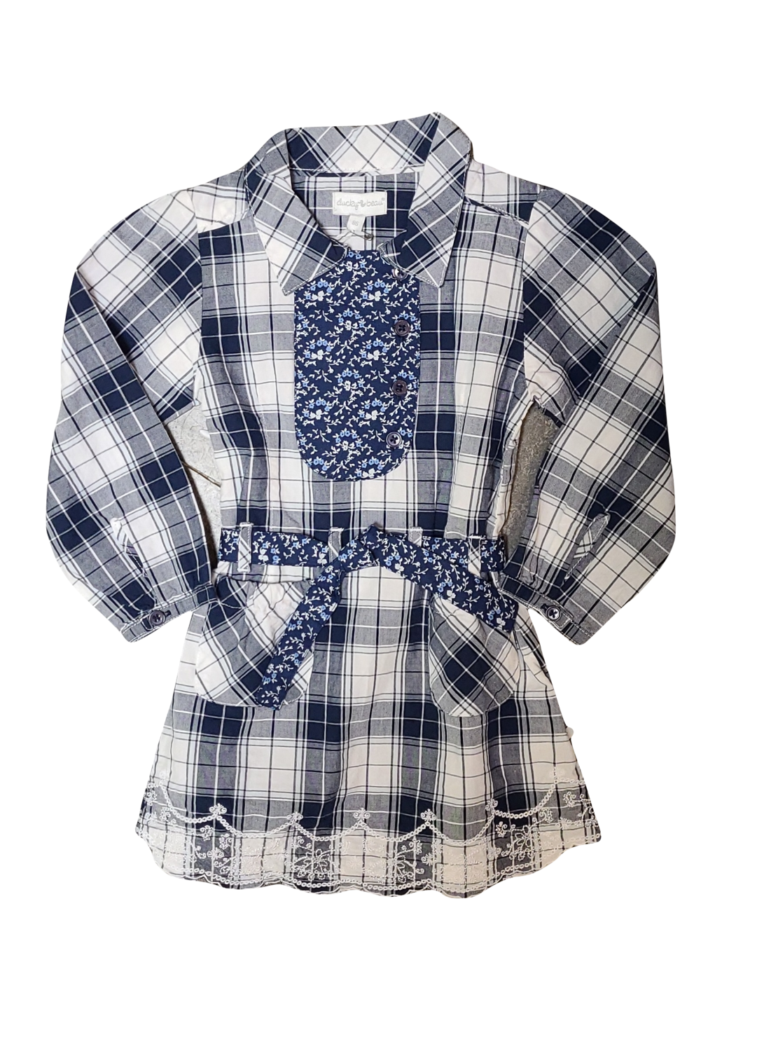 Kleed Ducky Beau Blauw Geruit