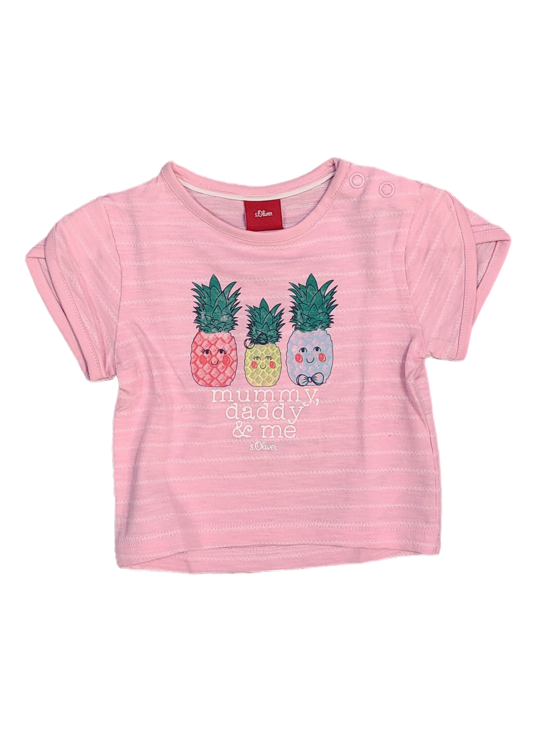 T-shirt K/M &quot;Mummy, Daddy &amp; Me&quot; S-Oliver Roze