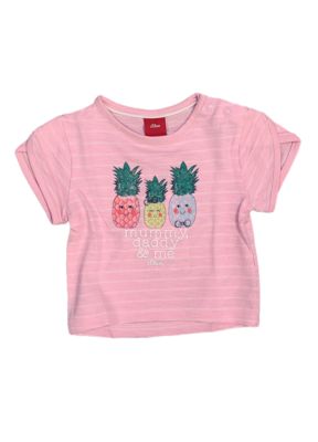 T-shirt K/M &quot;Mummy, Daddy &amp; Me&quot; S-Oliver Roze