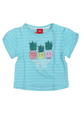 T-shirt K/M &quot;Mummy, Daddy &amp; Me&quot; S-Oliver Blauw