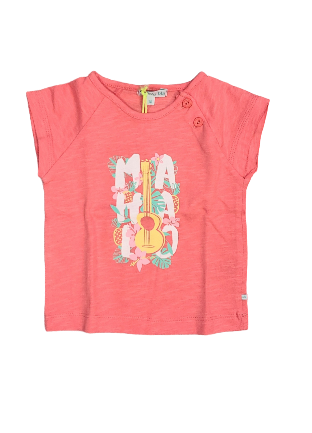 T-shirt &quot;Mahaio&quot; Bla Bla Bla Koraal