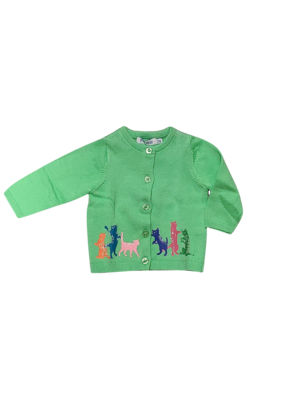 Gilet Tricot &quot;Cats&quot; Filou &amp; Friends Groen