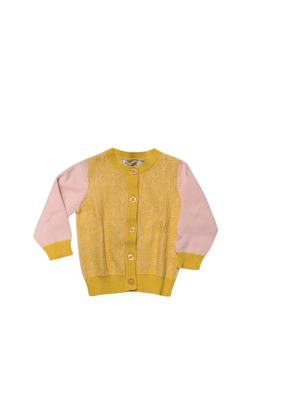 Gilet Tricot Filou &amp; Friends Geel/Roos