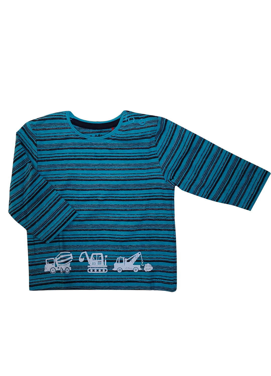 T-Shirt l-m &quot;Werkvoertuigen&quot;Gestreept  S-Oliver Blauw