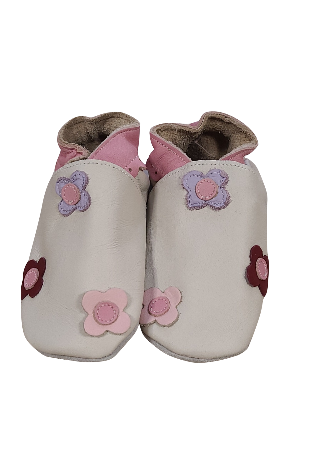 Slofjes  Bloemen Soft Sole Bobux Ecru