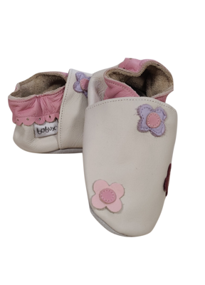 Slofjes  Bloemen Soft Sole Bobux Ecru
