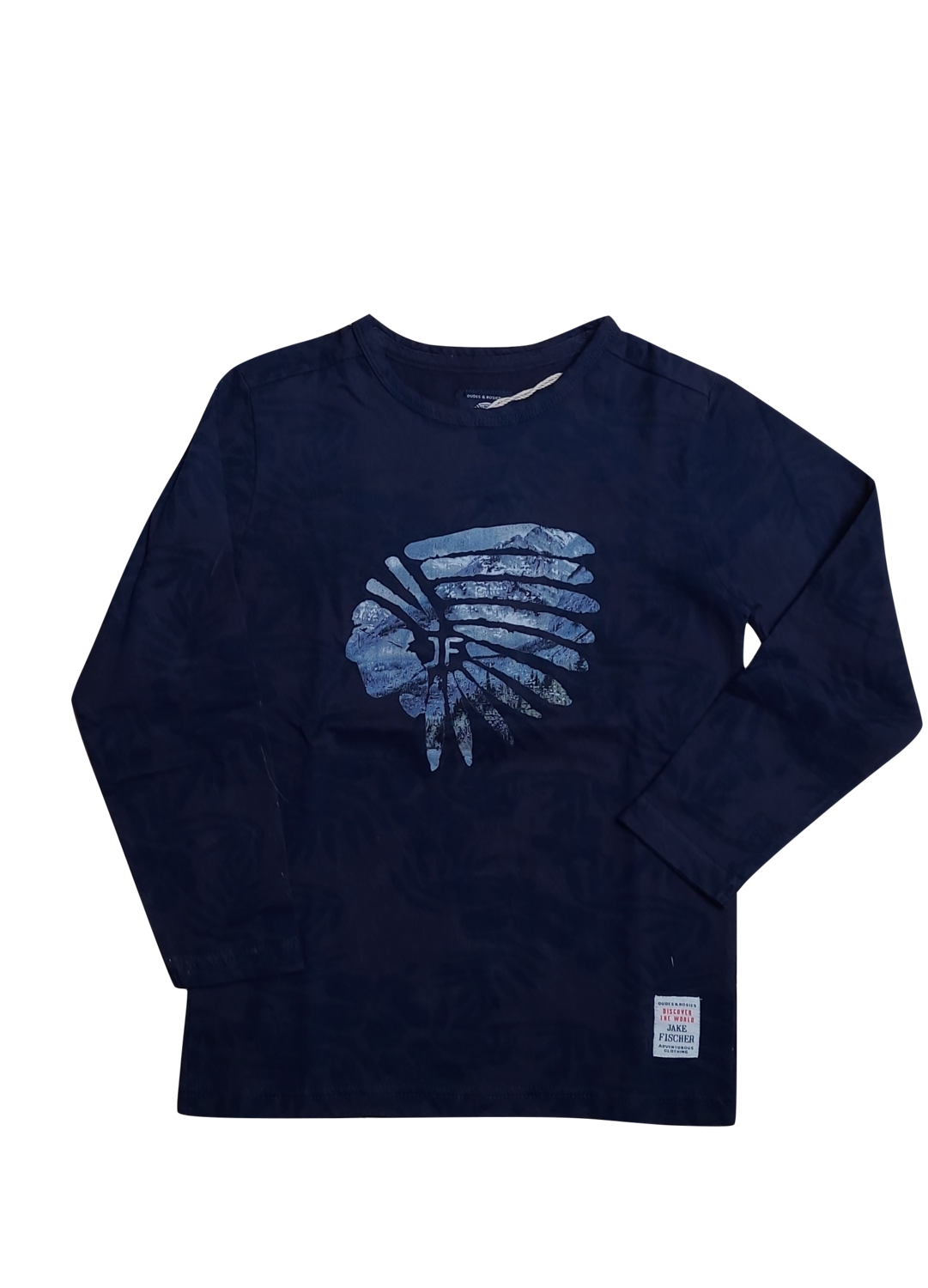 T-Shirt l-m &quot;Indiaan&quot;Jake Fischer Blauw