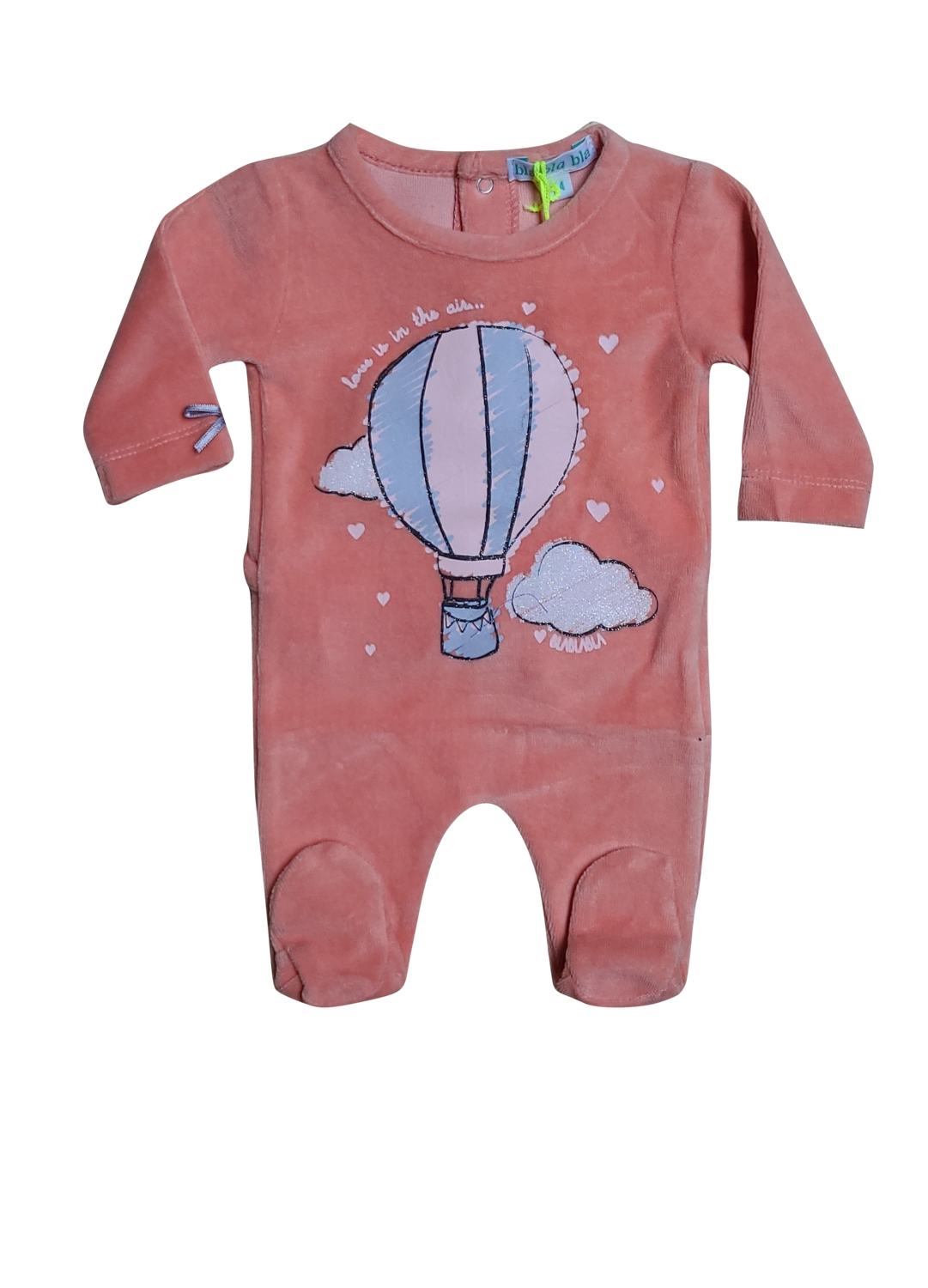 Pyjama&quot;Luchtballon&quot;Velours  Blablabla Abrikoos