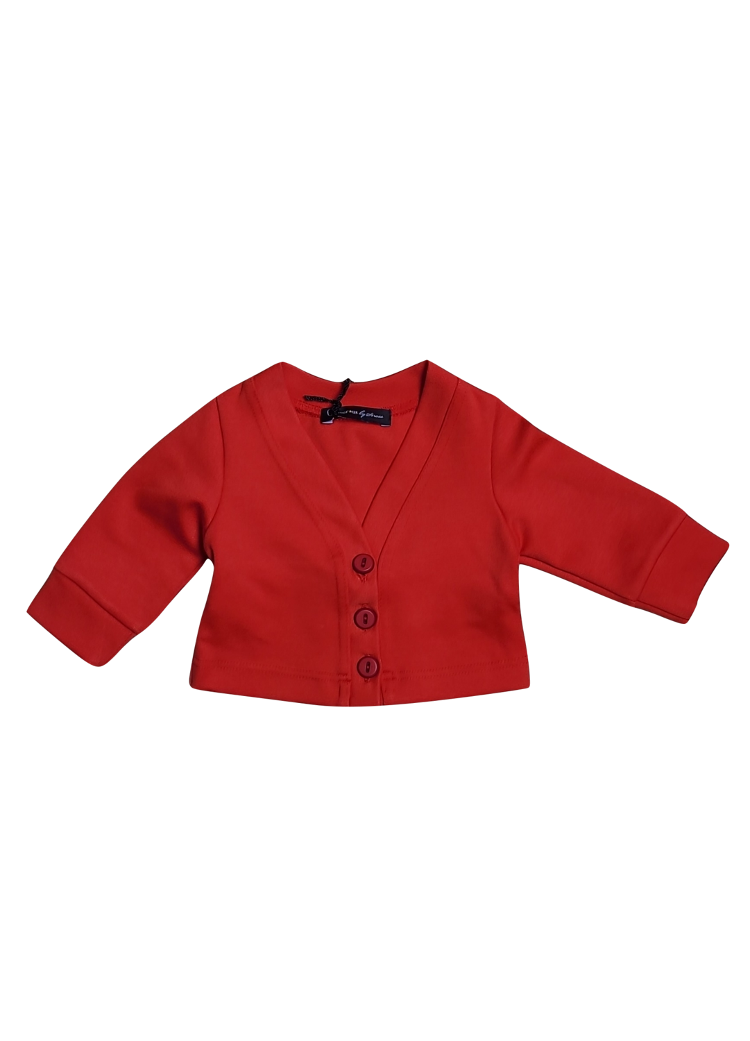 Gilet V-Hals Strass Rood