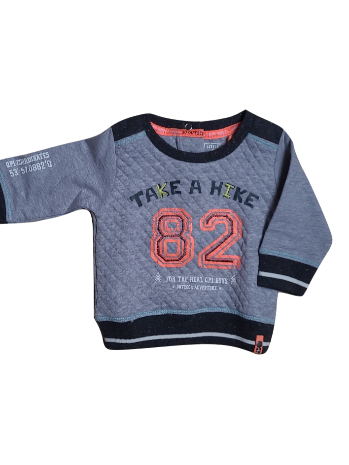 Sweater &quot;Take A Hike &quot; Quapi Grijs