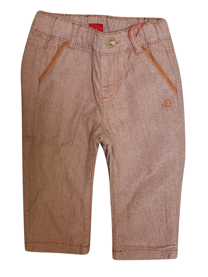 Broek S-Oliver Bruin Gespikkeld