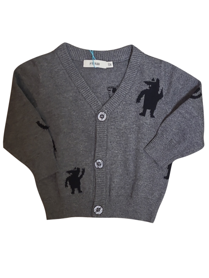Gilet Tricot &quot;Bears&quot; Filou &amp; Friends Grijs