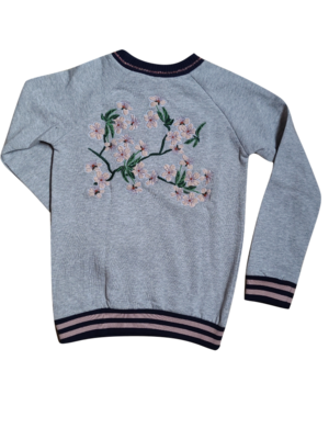 Sweater "Bloemen" The New Grijs
