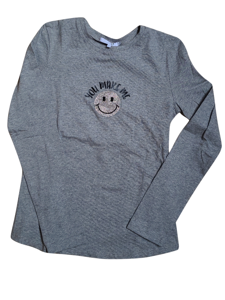 T-Shirt l-m &quot;you make me&quot; Gymp Grijs