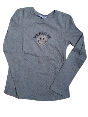 T-Shirt l-m &quot;you make me&quot; Gymp Grijs