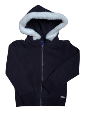 Gilet Met Kap Gymp Zwart