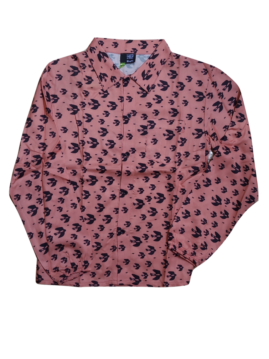 Blouse &quot;Vogels&quot; Rumbl Abrikoos
