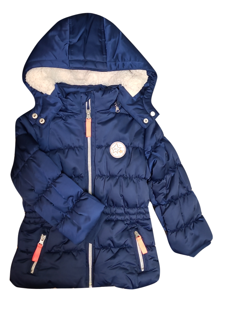 Jas Met Afneembare Kap Babyface Blauw