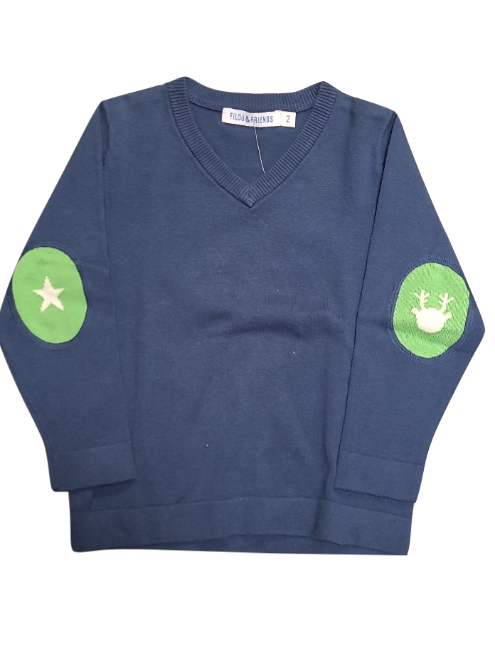 Pull Tricot Filou &amp; Friends Petrol