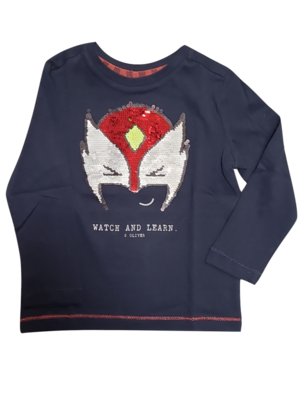 T-Shirt L/M &quot;Watch And Learn&quot; S-Oliver Marine