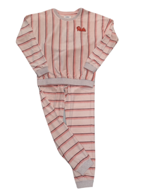 Meisjes Pyjama L/M Velours Woody Roos