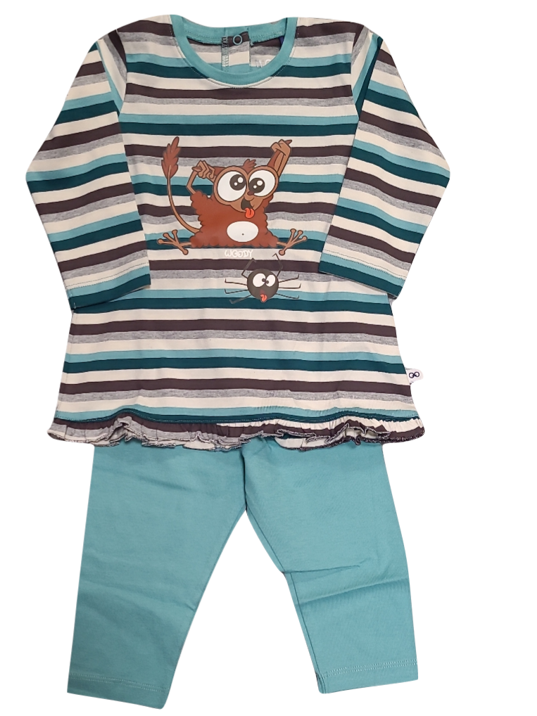 Meisjes Baby Pyjama L/M &quot;Spookdiertje&quot; Woody Streep