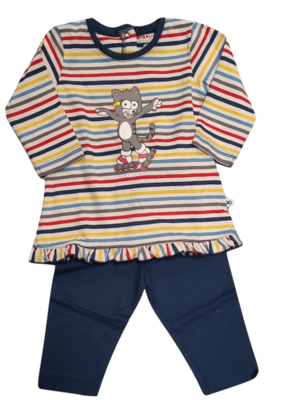 Meisjes Baby Pyjama L/M &quot;Poes&quot; Woody Streep