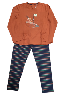 Meisjes Pyjama L/M &quot;Geit&quot; Woody Roest