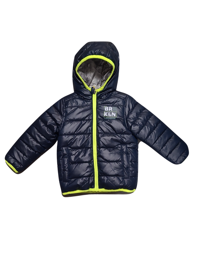 Jas Omkeerbaar Met Vaste Kap Quapi Blauw/Grijs