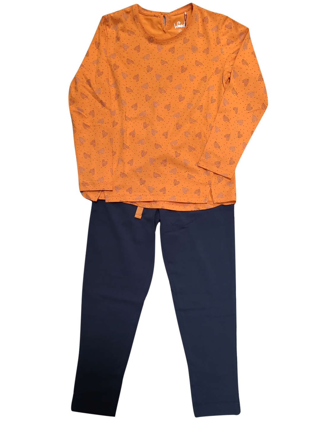 Meisjes Pyjama L/M &quot;Heart/Dots Woody Oranje