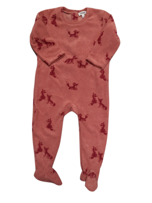Baby Onesie L/M &quot;Wolf&quot; Woody Old Pink