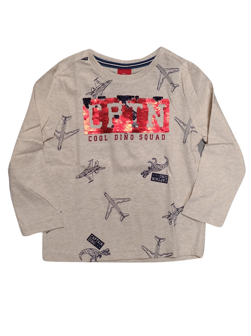 T-shirt L/M &quot;Cool Dino Squad&quot; S-Oliver Ecru