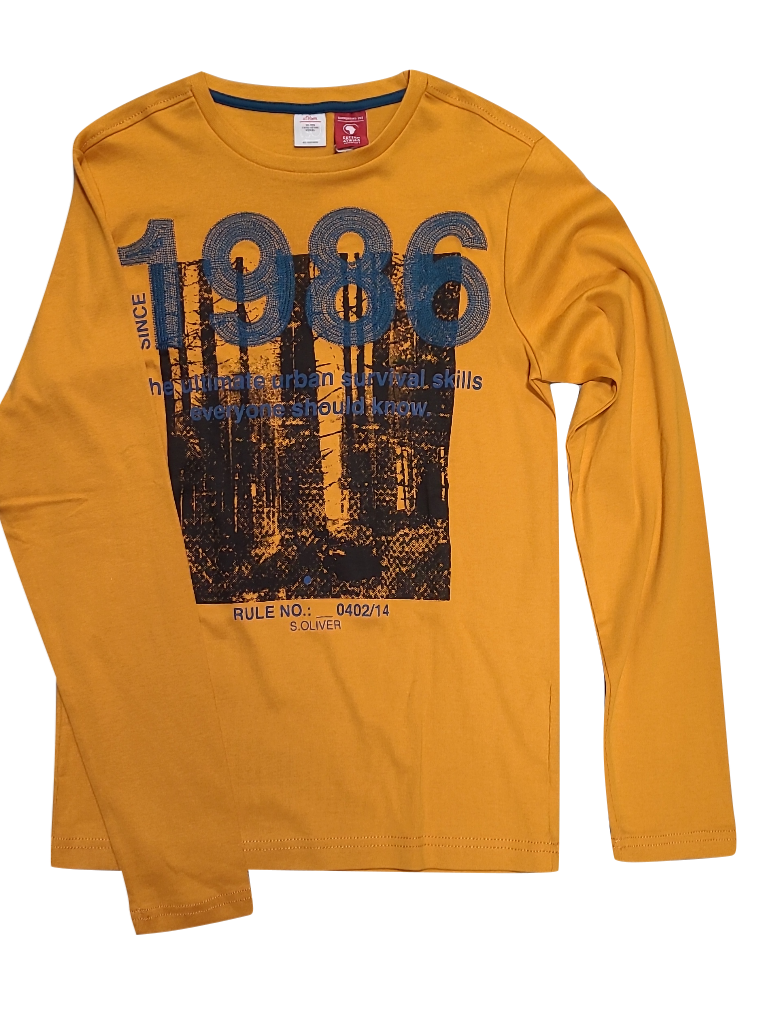 T-shirt L/M &quot;1986&quot; S-Oliver Oker