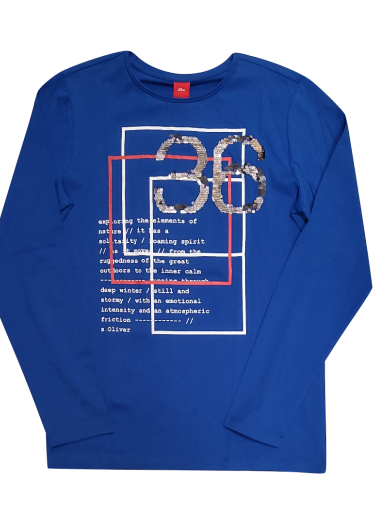 T-shirt L/M &quot;36&quot; S-Oliver Blauw