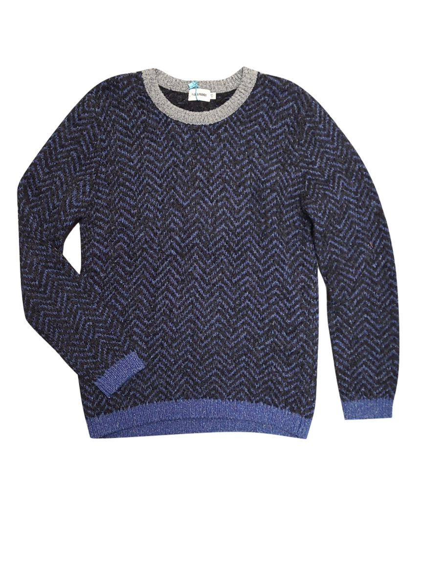 Pull Tricot Filou &amp; Friends Blauw/Grijs