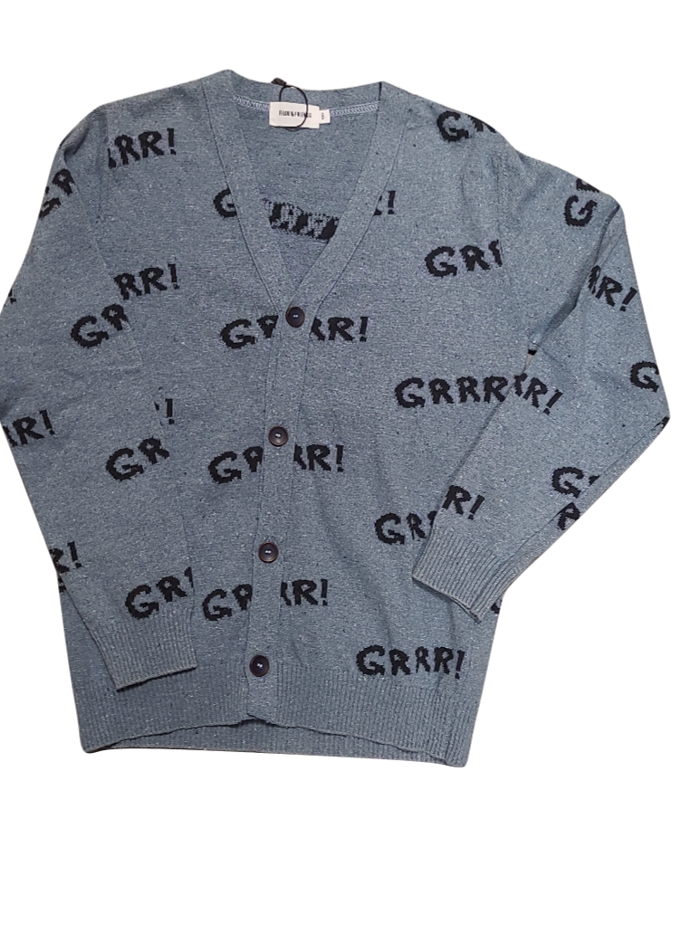 Gilet Tricot &quot;Grrrr&quot; Filou &amp; Friends Grijsblauw