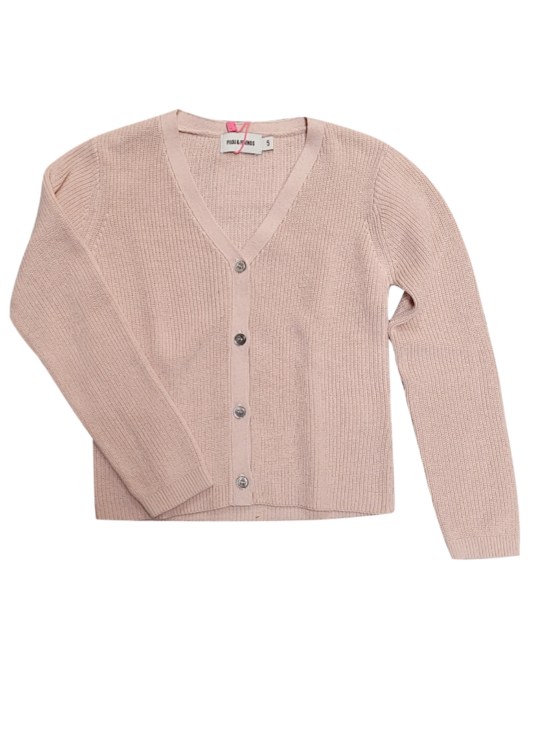Gilet Tricot Ribbel Filou &amp; Friends Oudroze
