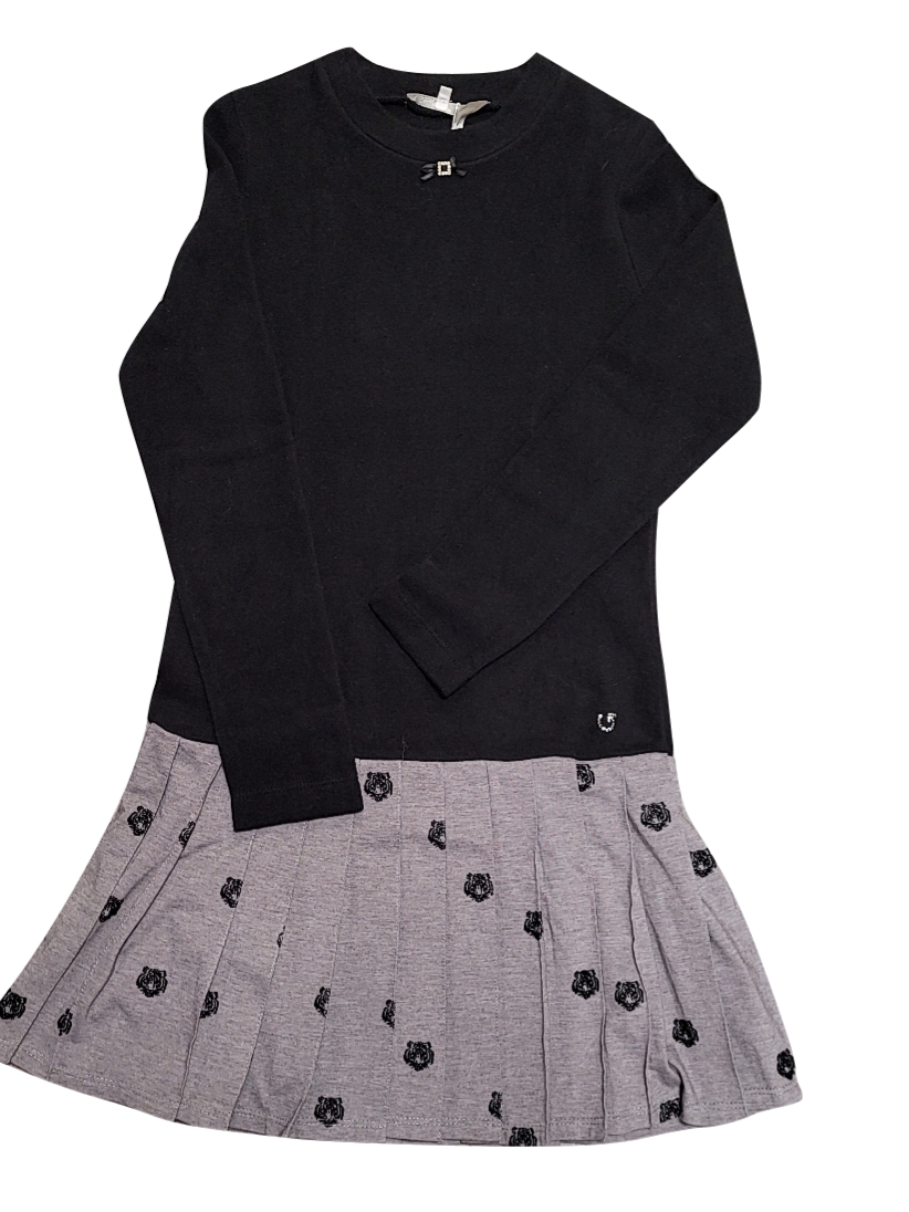 Sweaterkleed Gymp Zwart/Grijs