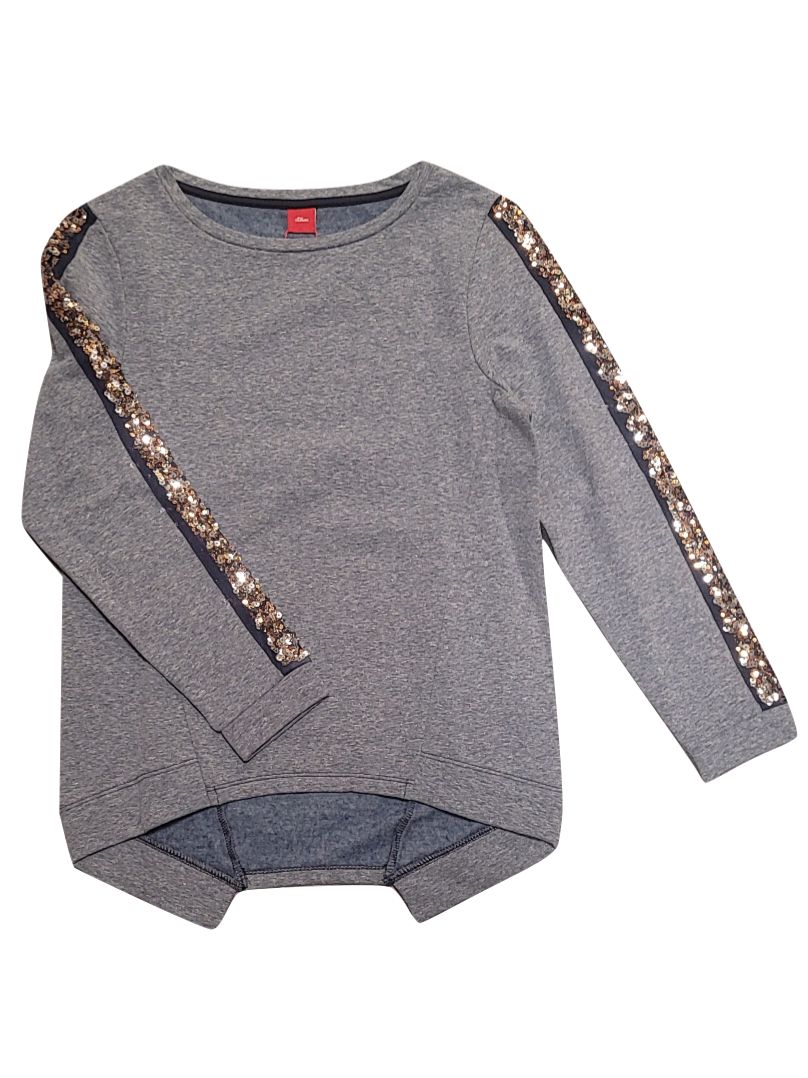 Sweater Glitter Streep S-Oliver Grijs