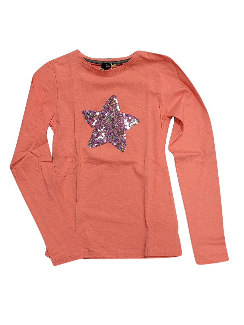 T-shirt L/M Ster Rumbl Koraal