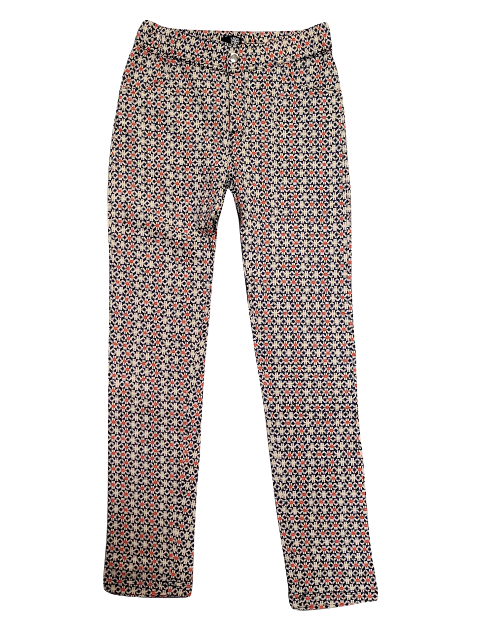 Broek Rumbl Beige/Blauw Bedrukt