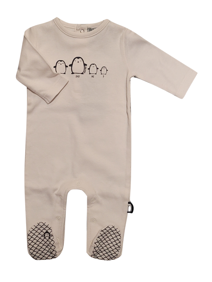 Baby Pyjama &quot;Mom Dad Me ?&quot; Zero 2 Three Ecru
